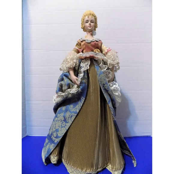 Vintage Victorian Lady Christmas Holiday Tree Topper Table Top Large - Picture 4 of 8